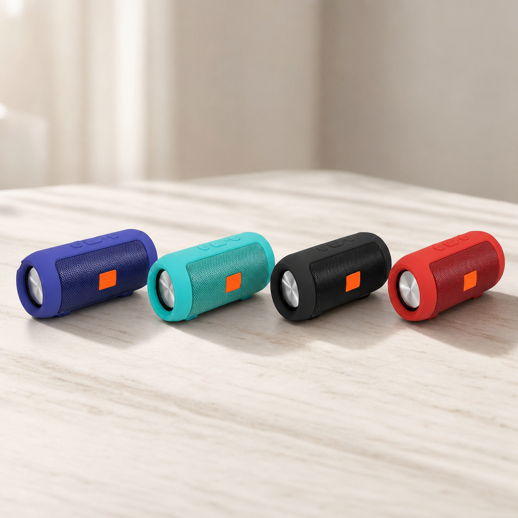 Caixa de som Bluetooth portátil colorida