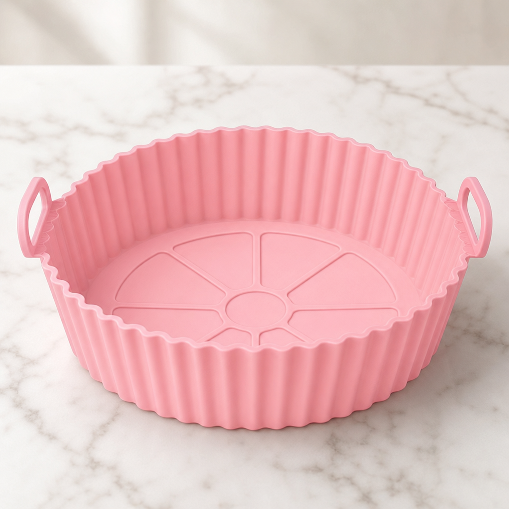 Forma de silicone para air fryer com alças