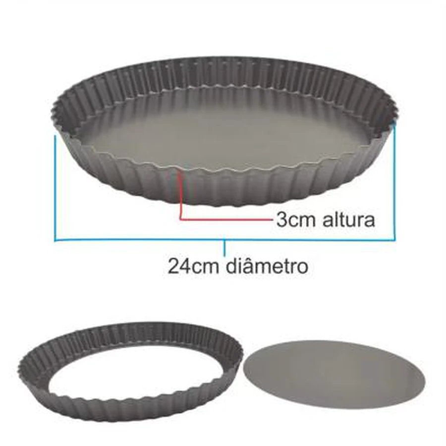 Forma de Torta Fundo Removível 26cm
