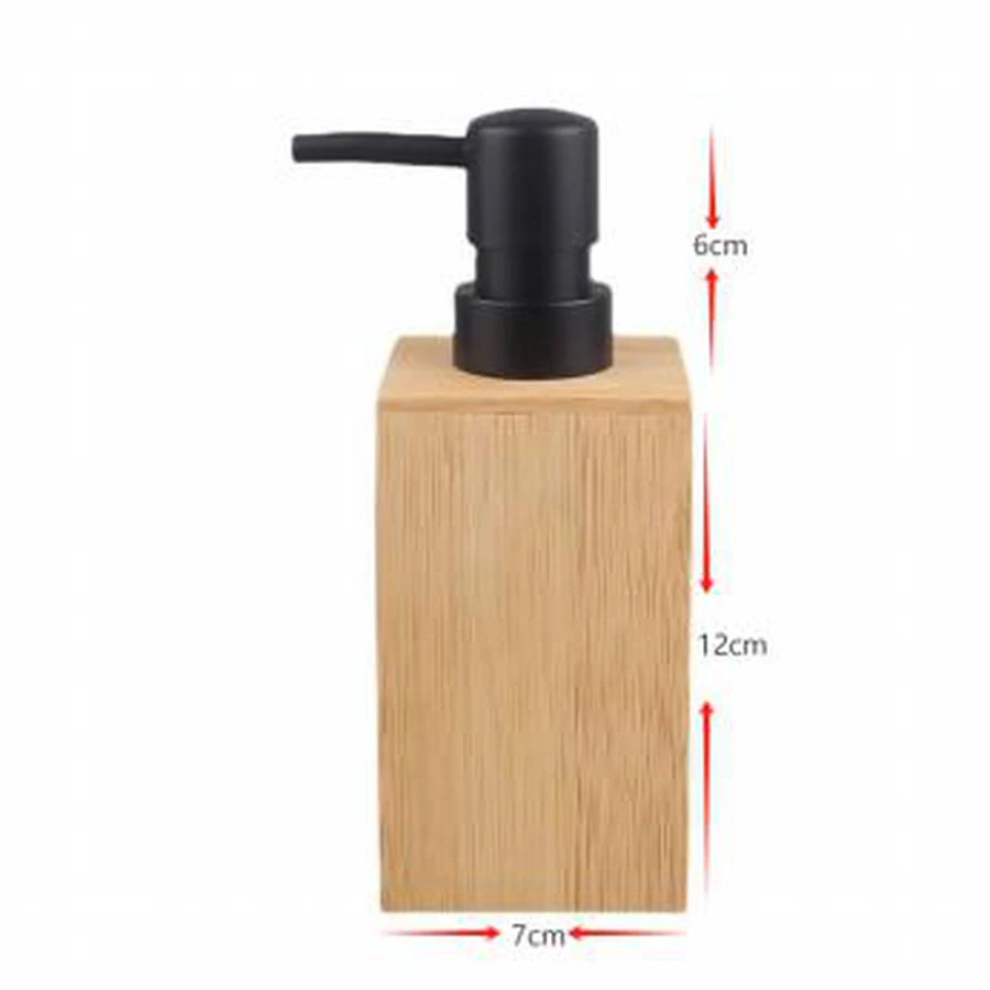 Dispenser de Sabonete Bambu Quadrado