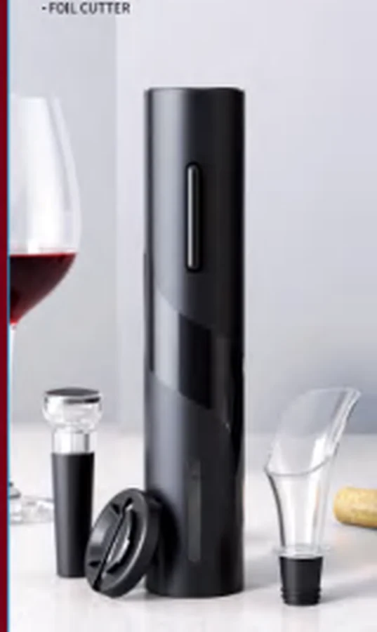 Abridor de Vinho Elétrico com Cortador de Lacre