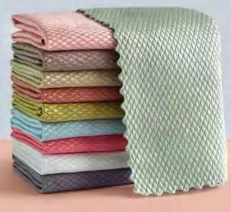 Kit 10 Panos de Microfibra Escama 25x25cm