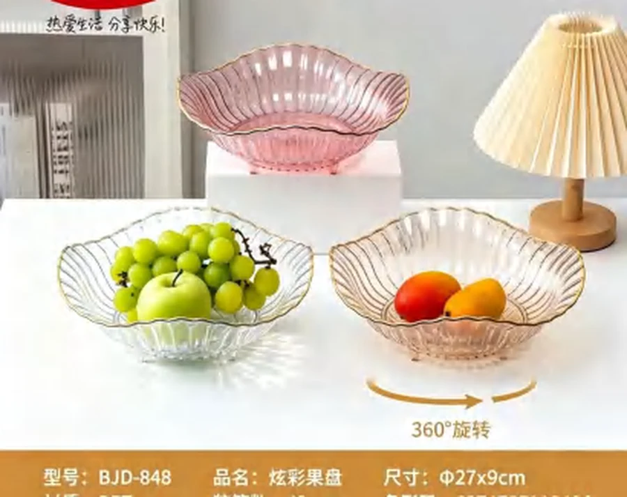 Fruteira de Acrílico Giratória 27cm