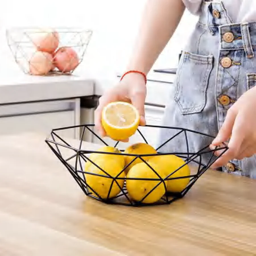 Fruteira de Metal Preta