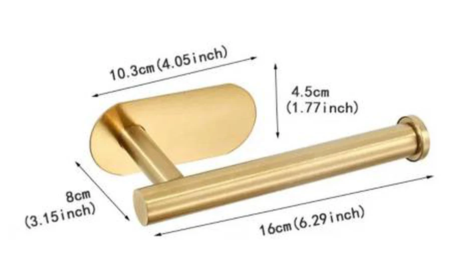 Suporte de Papel Higiênico Inox 16cm