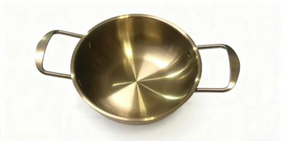 Panela Funda Dourada com Alças 22cm