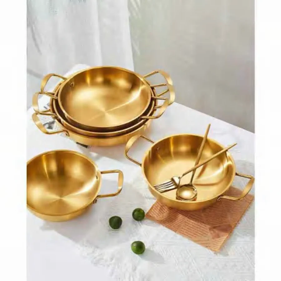 Panela Funda Dourada com Alças 28cm