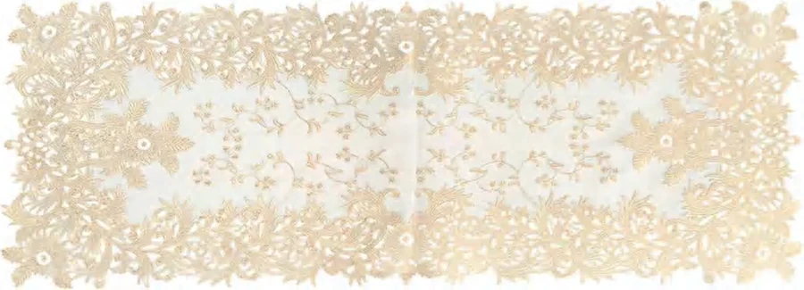 Caminho de Mesa Rendado Dourado