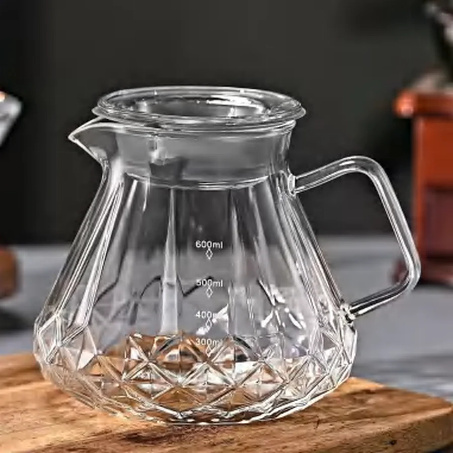 Bule de Café de Vidro com Tampa 600ml