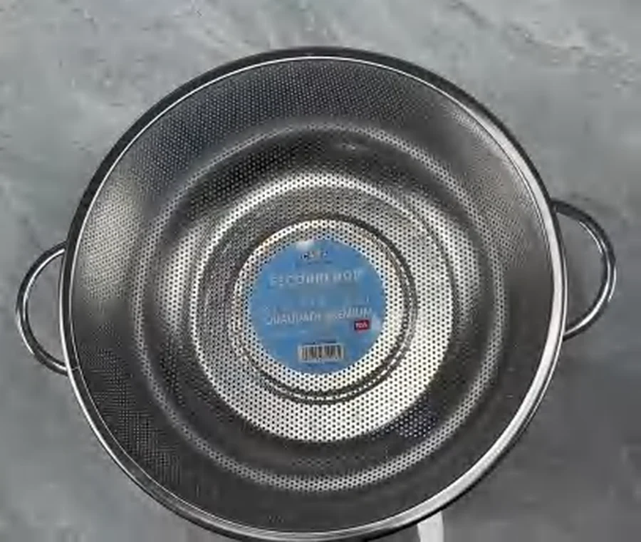 Cesto Escorredor Inox com Alças 25,5cm