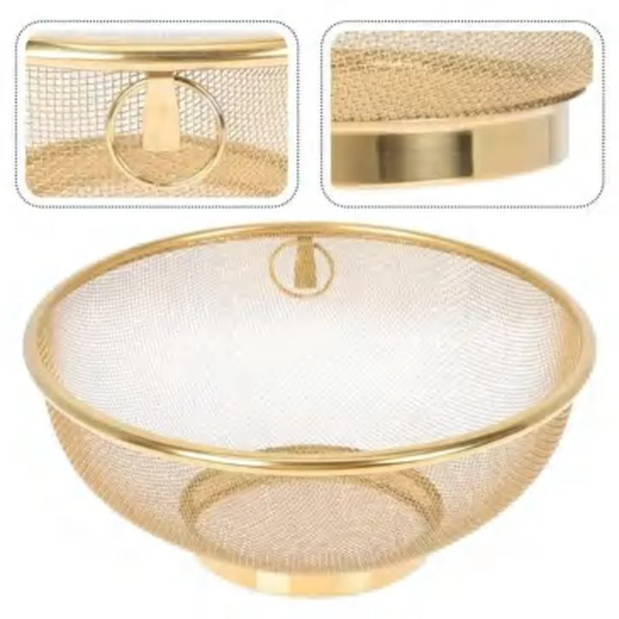 Peneira Escorredor Dourada 20cm