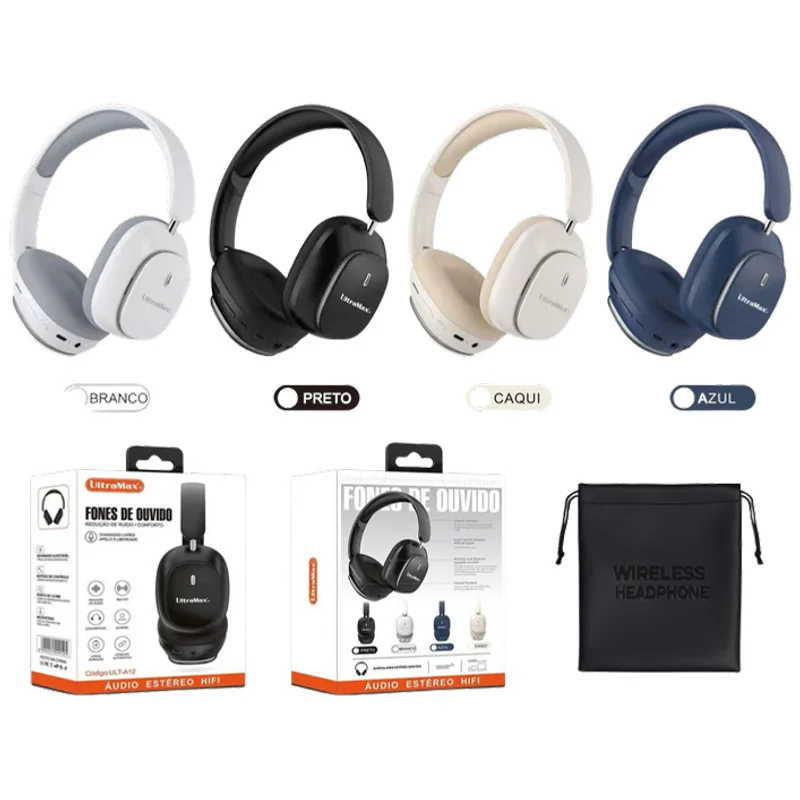 Headphone Bluetooth 5.3 Hi-Res com Drivers de 40mm e 25h de Bateria