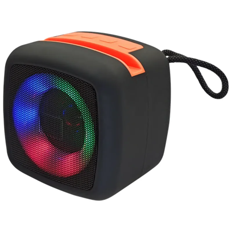 Caixa de Som Bluetooth com LED RGB e Alça de Transporte