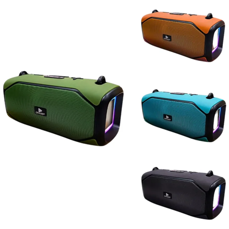 Caixa de Som Bluetooth com Subwoofer, TWS e LED Lateral
