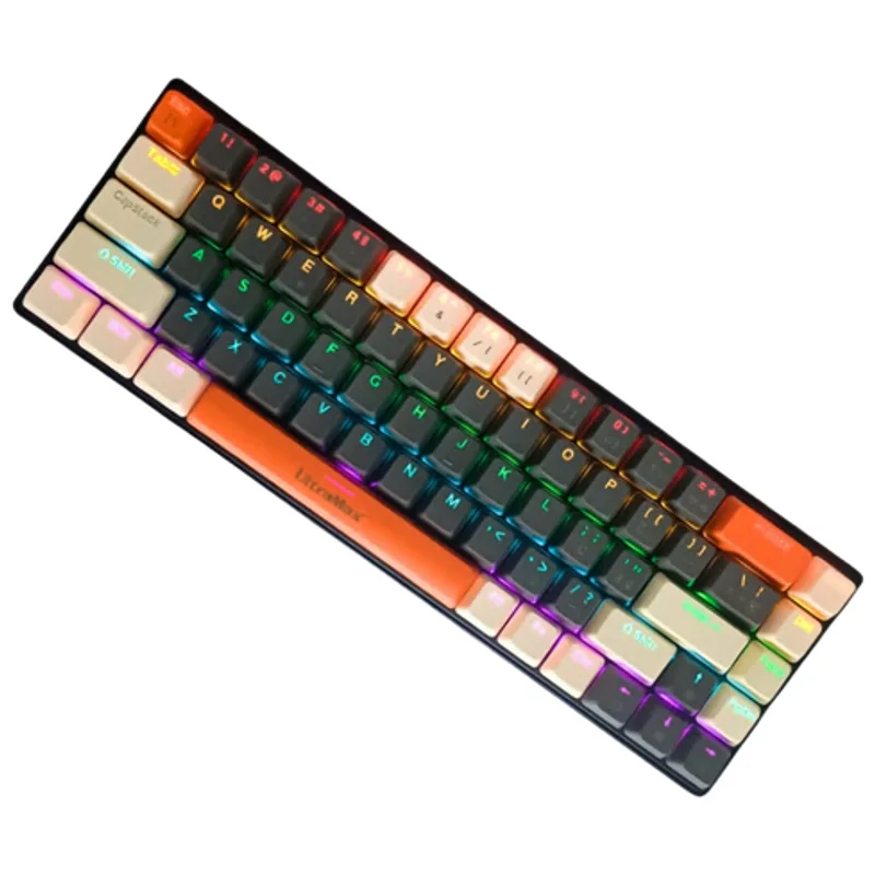Teclado Mecânico Gamer 68 Teclas ABNT2 Switch Red com RGB