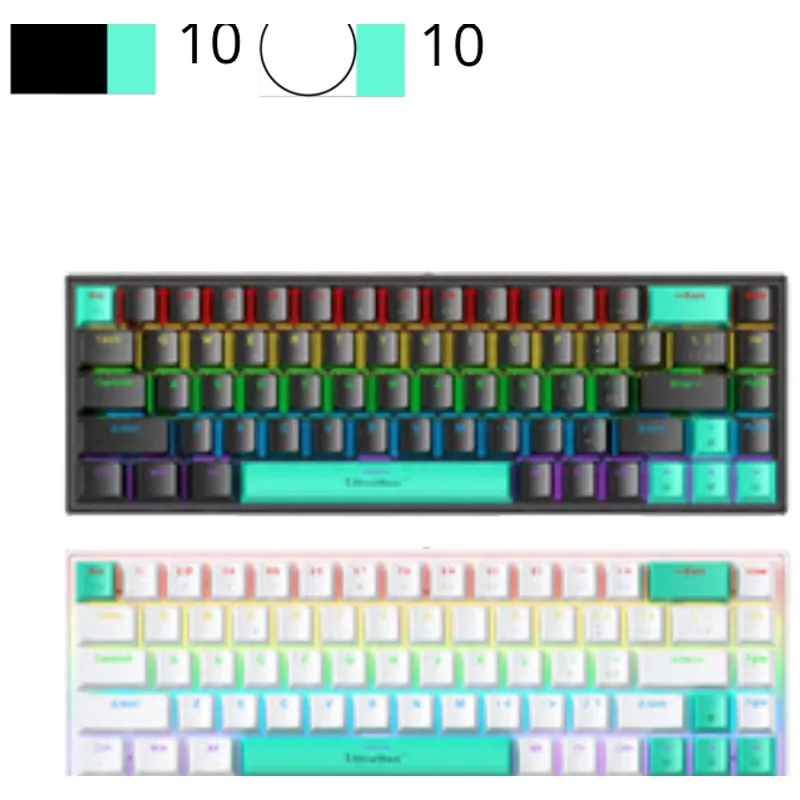 Teclado Mecânico Gamer 68 Teclas Switch Red com Cabo Type-C