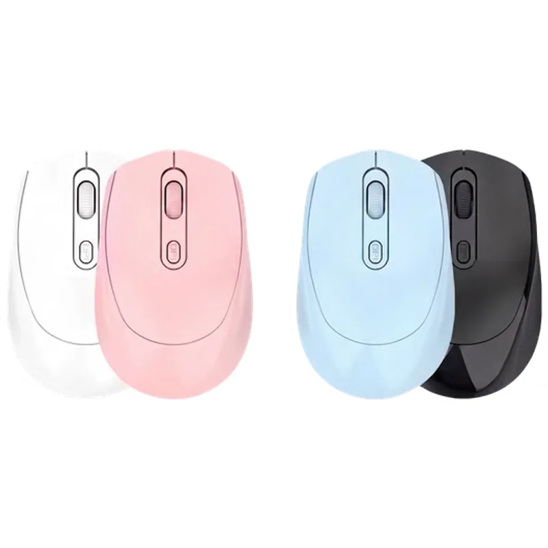 Mouse Sem Fio Silencioso 2.4GHz e Bluetooth com RGB