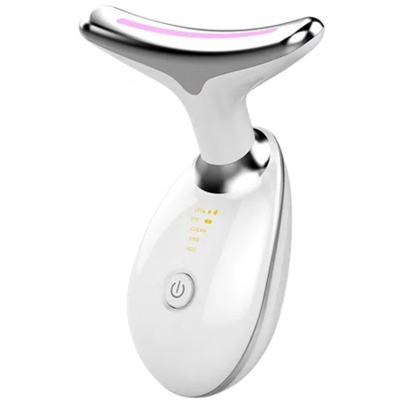 Massageador Facial e de Pescoço EMS com Modos Clean, Hot e Eye