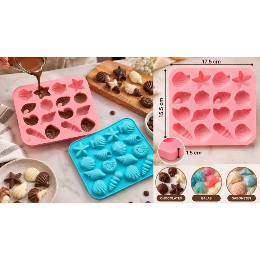 Forma de Silicone Modelo Conchas (63g) — foto 1