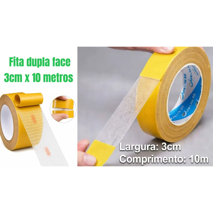 Fita Dupla Face p/ Carpetes (3cmx10M) — foto 1