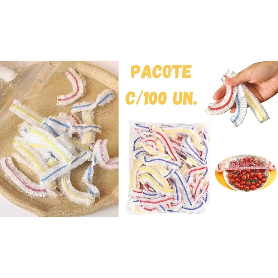 Kit c/ 100 Tampas de Plástico Coloridas — foto 1