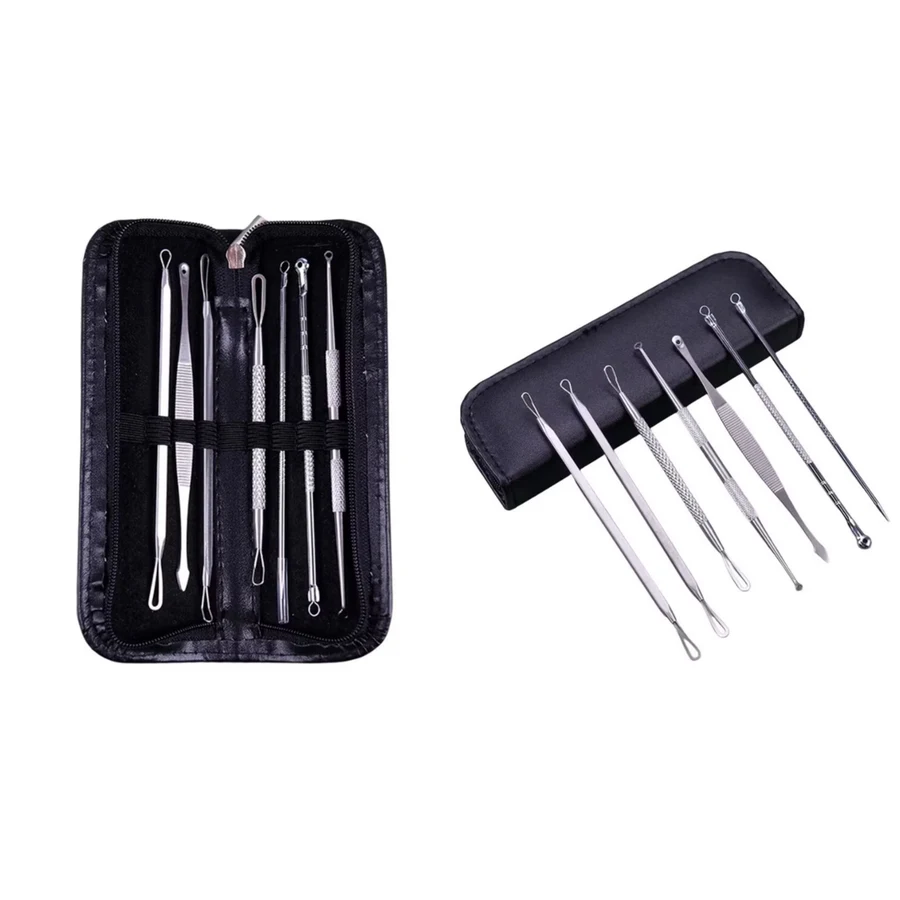 Kit c/ 7 Curetas Remove Cravos de Aço Inox