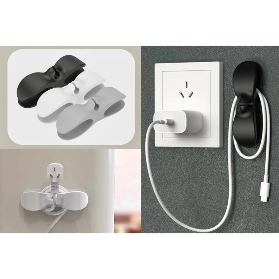 Organizador de fios 9cm Cores Sortidas: Preto/Branco/Cinza