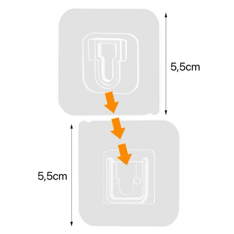 Kit c/ 10 Pares Ganchos de Parede 5,5cm — foto 1