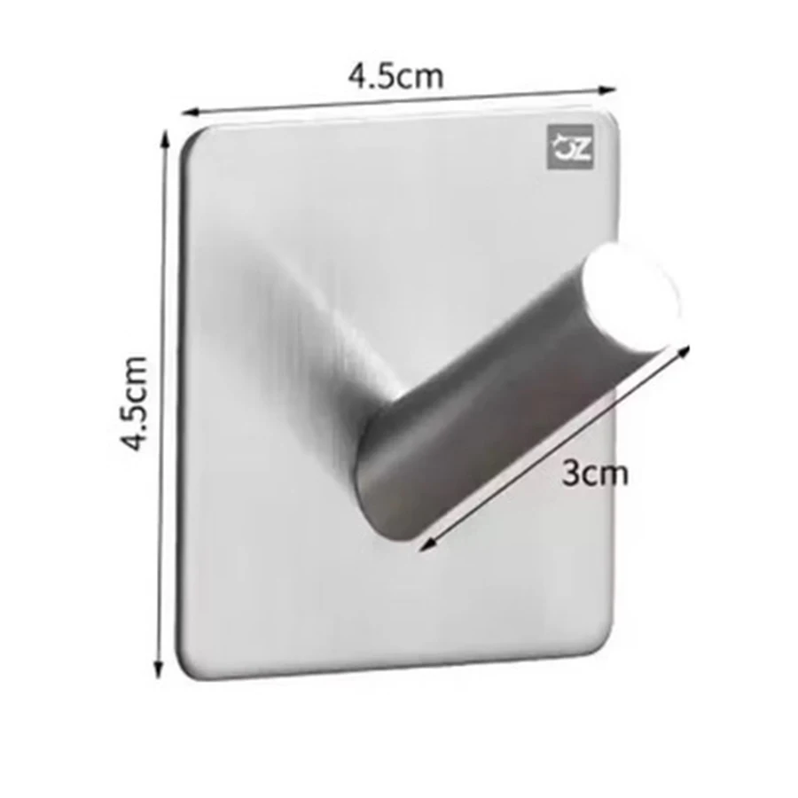 Gancho Reto Parede Inox Prata — foto 1