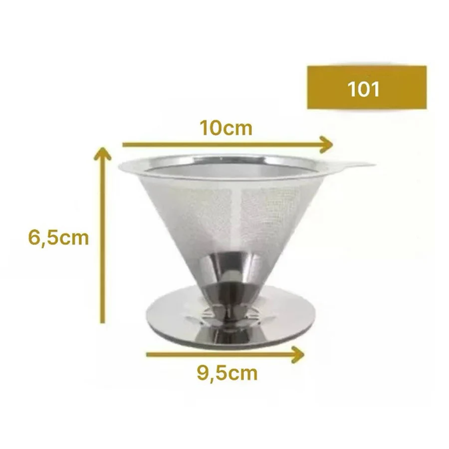 Coador de Café 10cm de Aço Inox