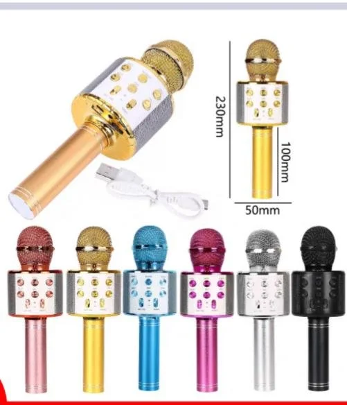 Microfone de Karaokê Bluetooth com Caixa de Som