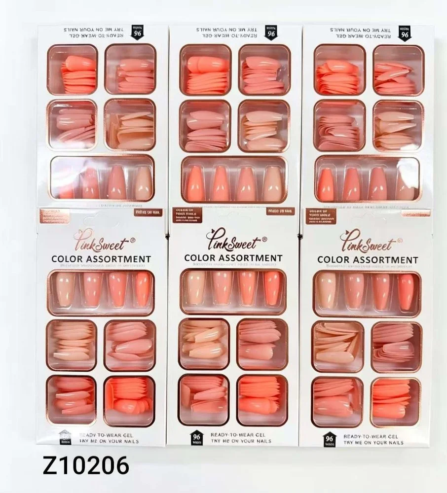 Kit Unhas Postiças Coloridas