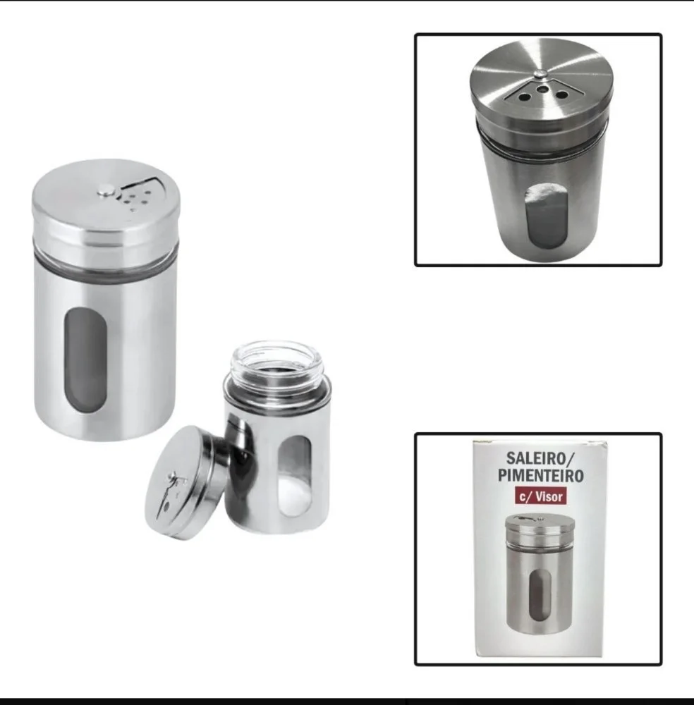 Saleiro de Inox e Vidro — foto 1