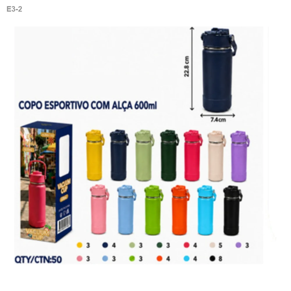 Copo Térmico Esportivo com Alça 600ml — foto 1