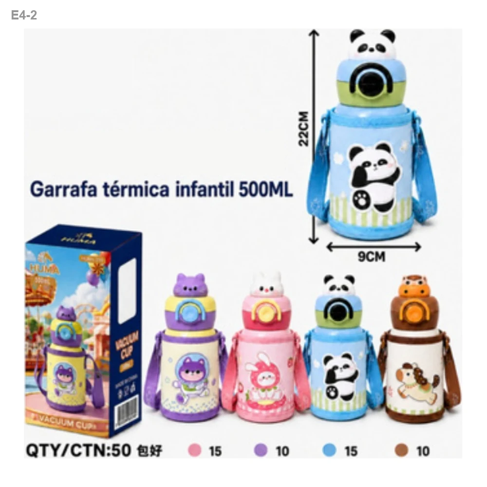 Garrafa Térmica Infantil Bichinhos 500ml — foto 1