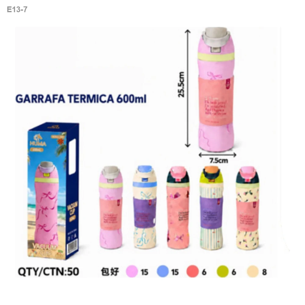 Garrafa Térmica 600ml Estampada — foto 1