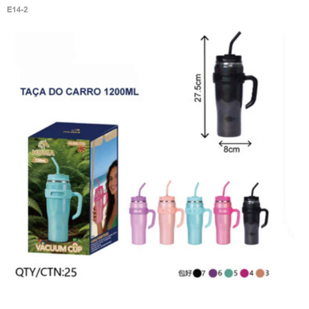 Copo Térmico para Carro com Alça e Canudo 1200ml — foto 1