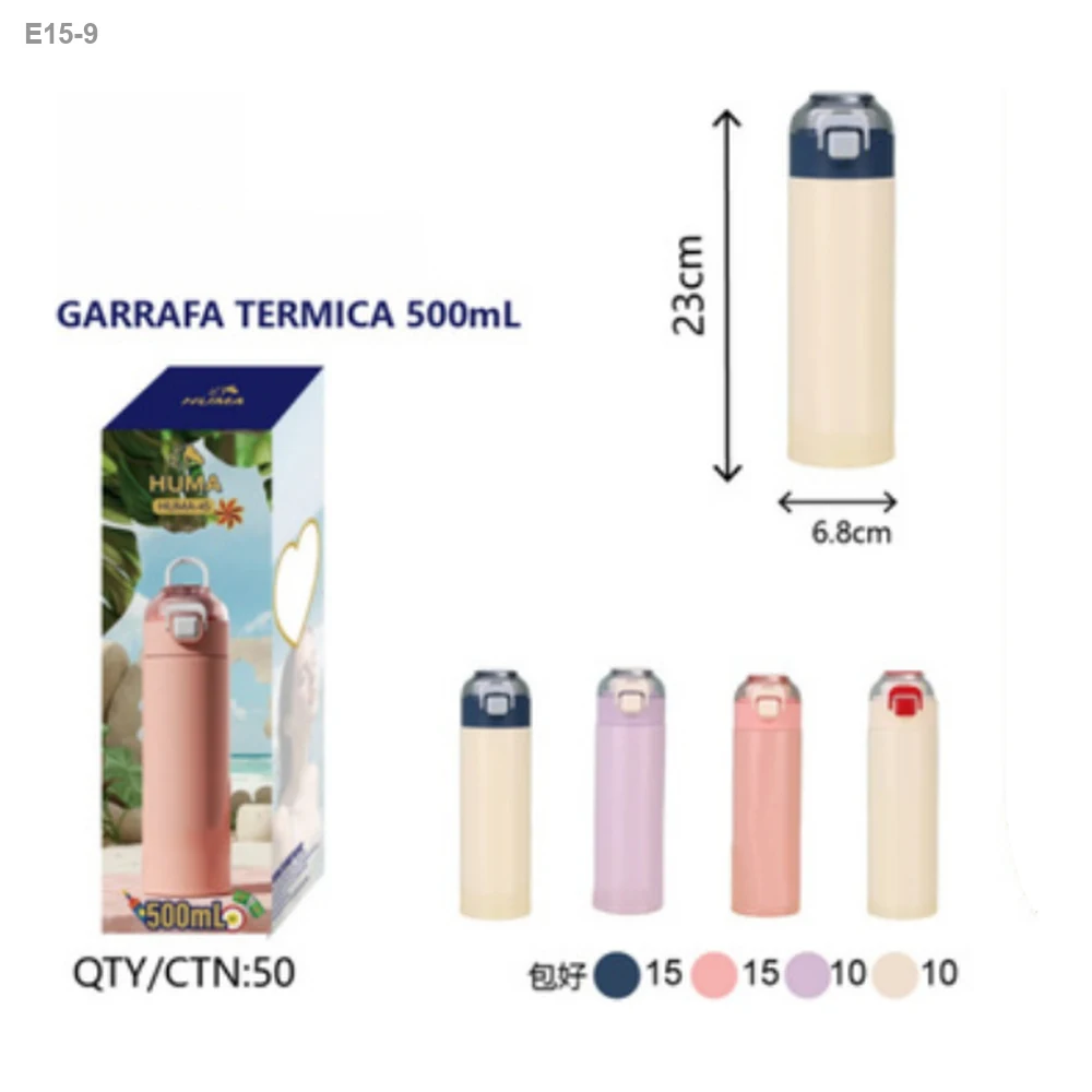 Garrafa Térmica 500ml Tons Pastel — foto 1