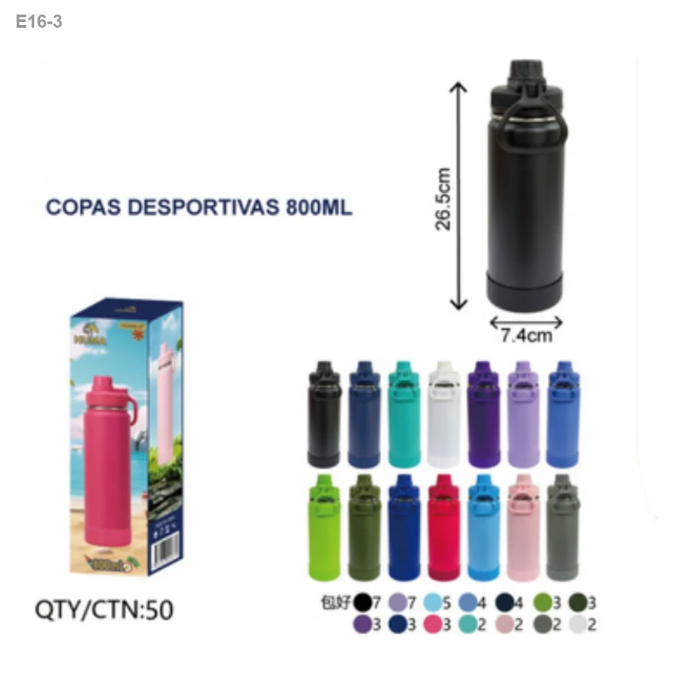 Garrafa Térmica Esportiva Tampa com Alça 800ml — foto 1