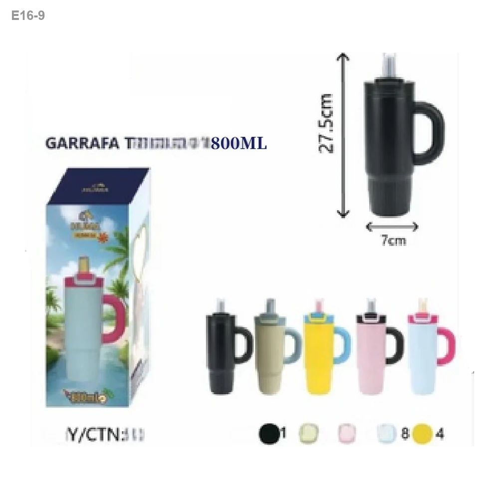 Copo Térmico com Alça e Canudo 800ml — foto 1