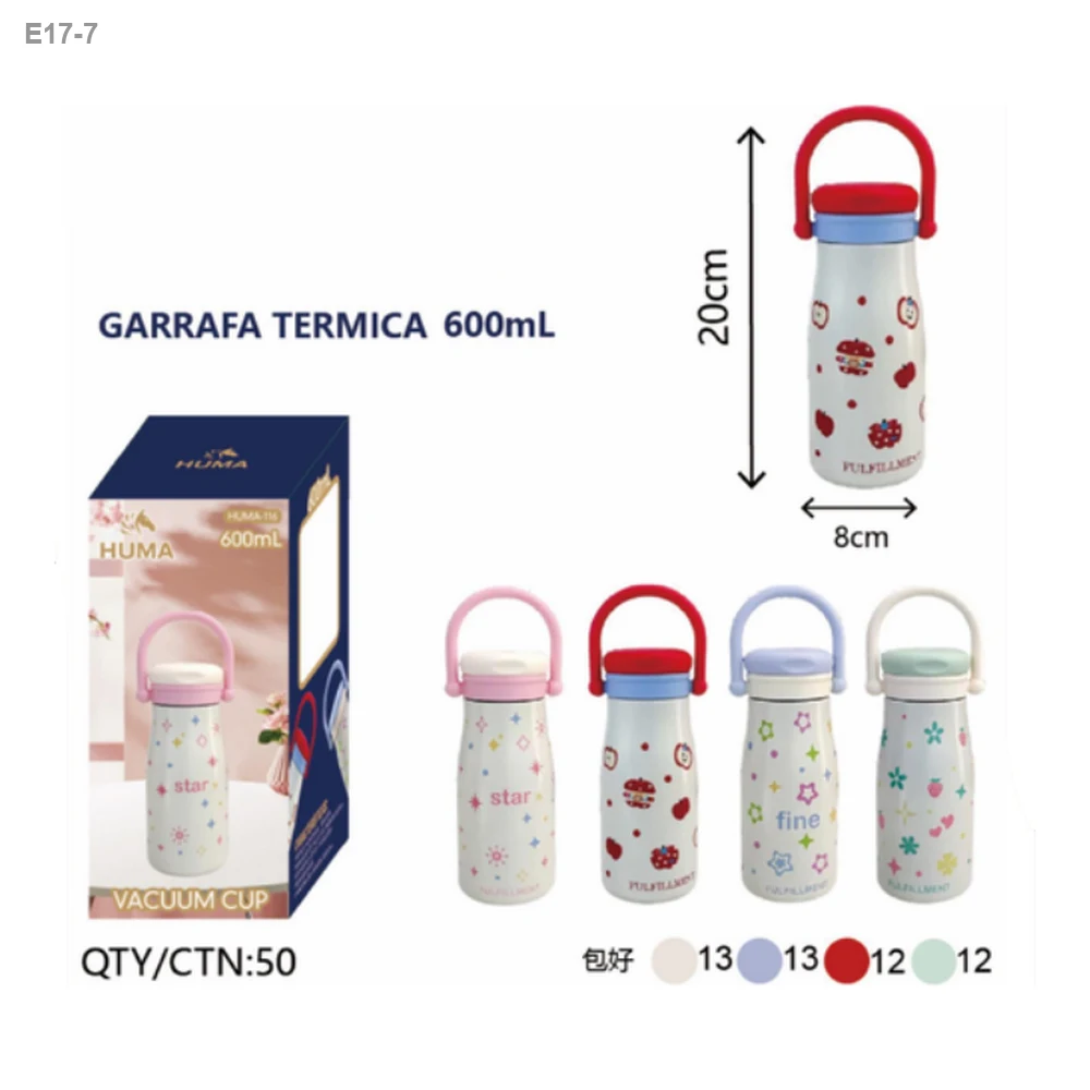 Garrafa Térmica 600ml com Alça Estampada — foto 1