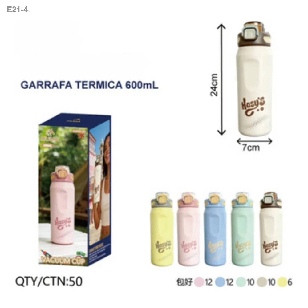 Garrafa Térmica 600ml Tons Pastel — foto 1