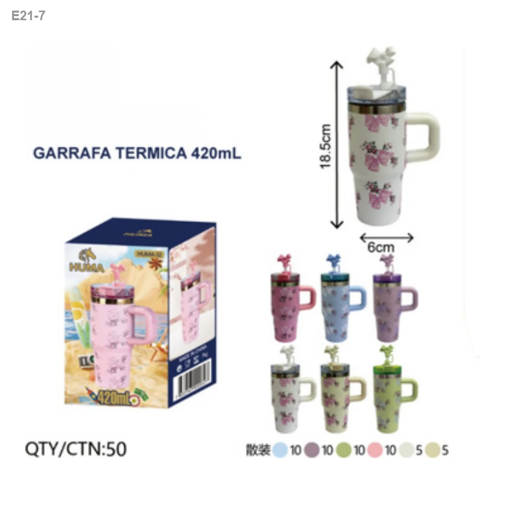 Copo Térmico com Alça 420ml Estampado — foto 1
