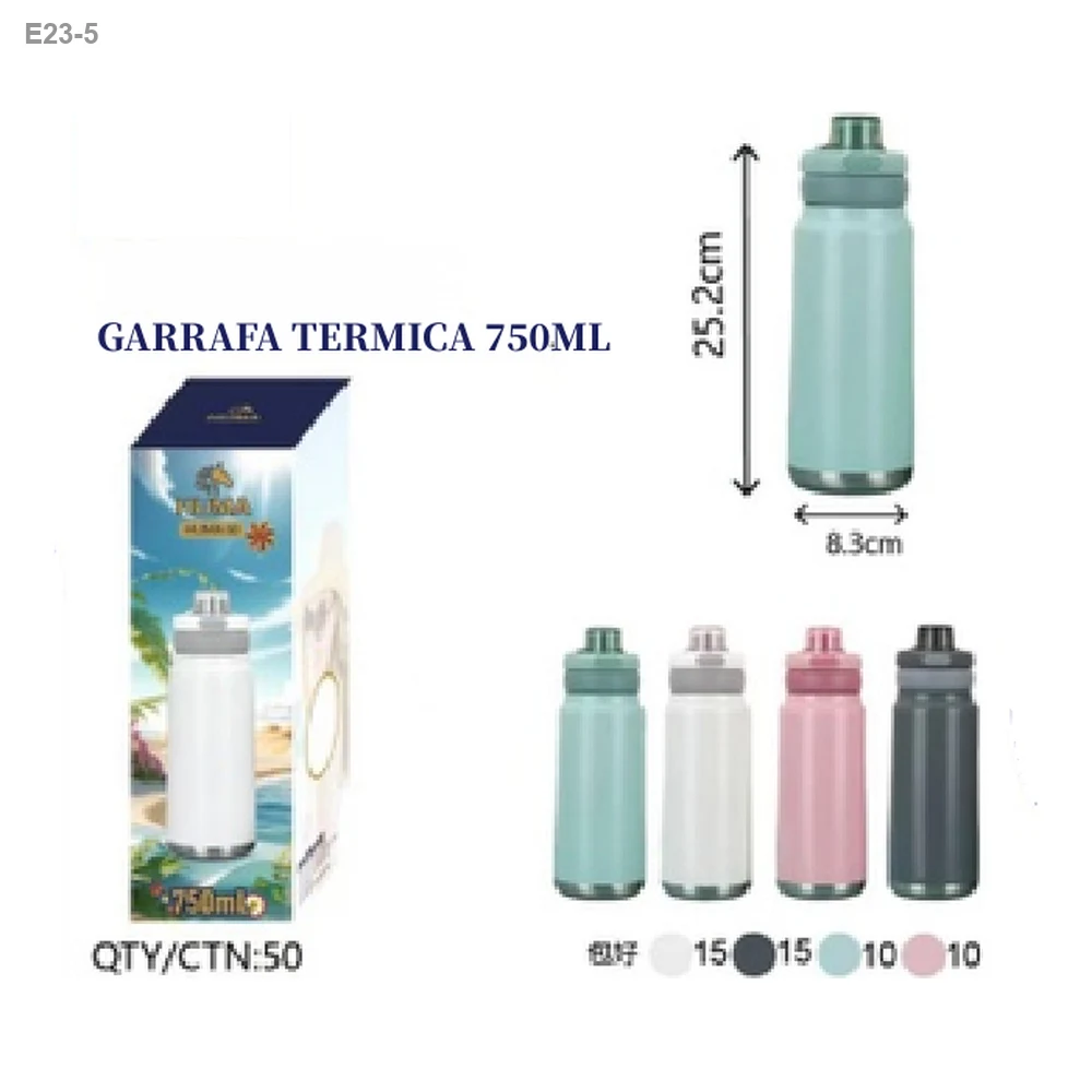 Garrafa Térmica 750ml Tons Pastel — foto 1