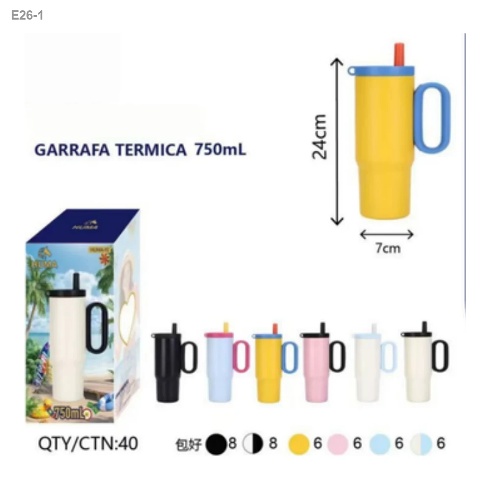 Copo Térmico com Alça e Canudo 750ml — foto 1