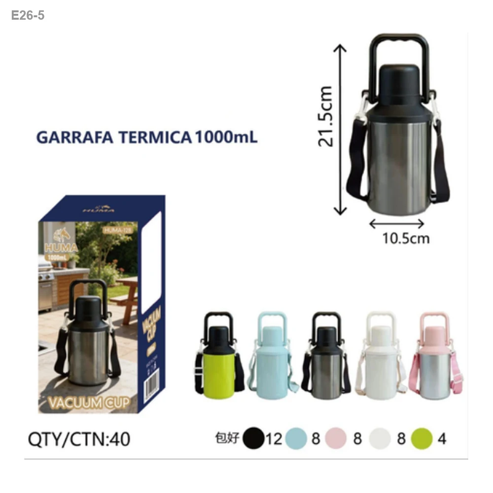 Garrafa Térmica 1000ml com Capa e Alça — foto 1