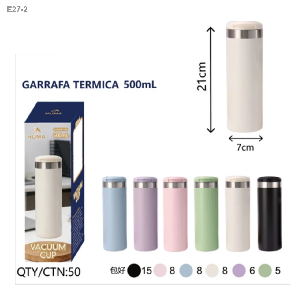 Garrafa Térmica 500ml Tons Pastel — foto 1