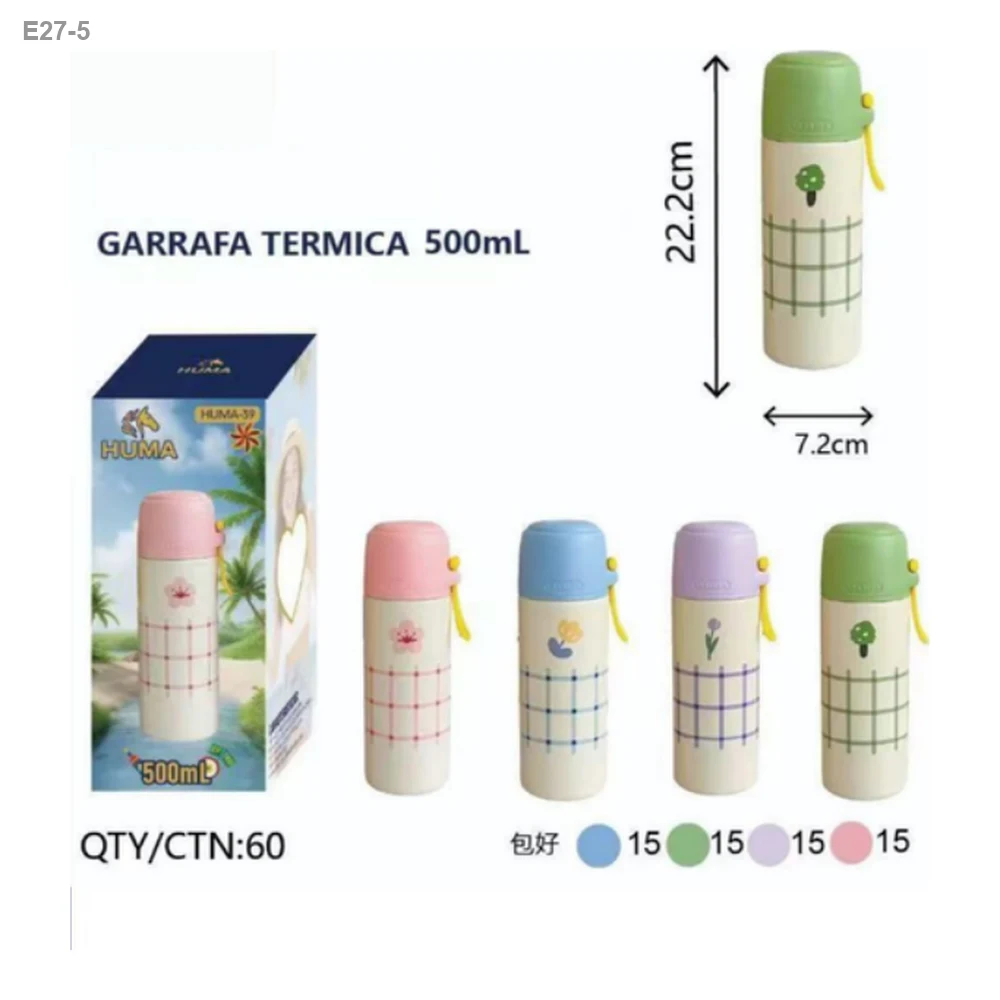 Garrafa Térmica 500ml Xadrez — foto 1