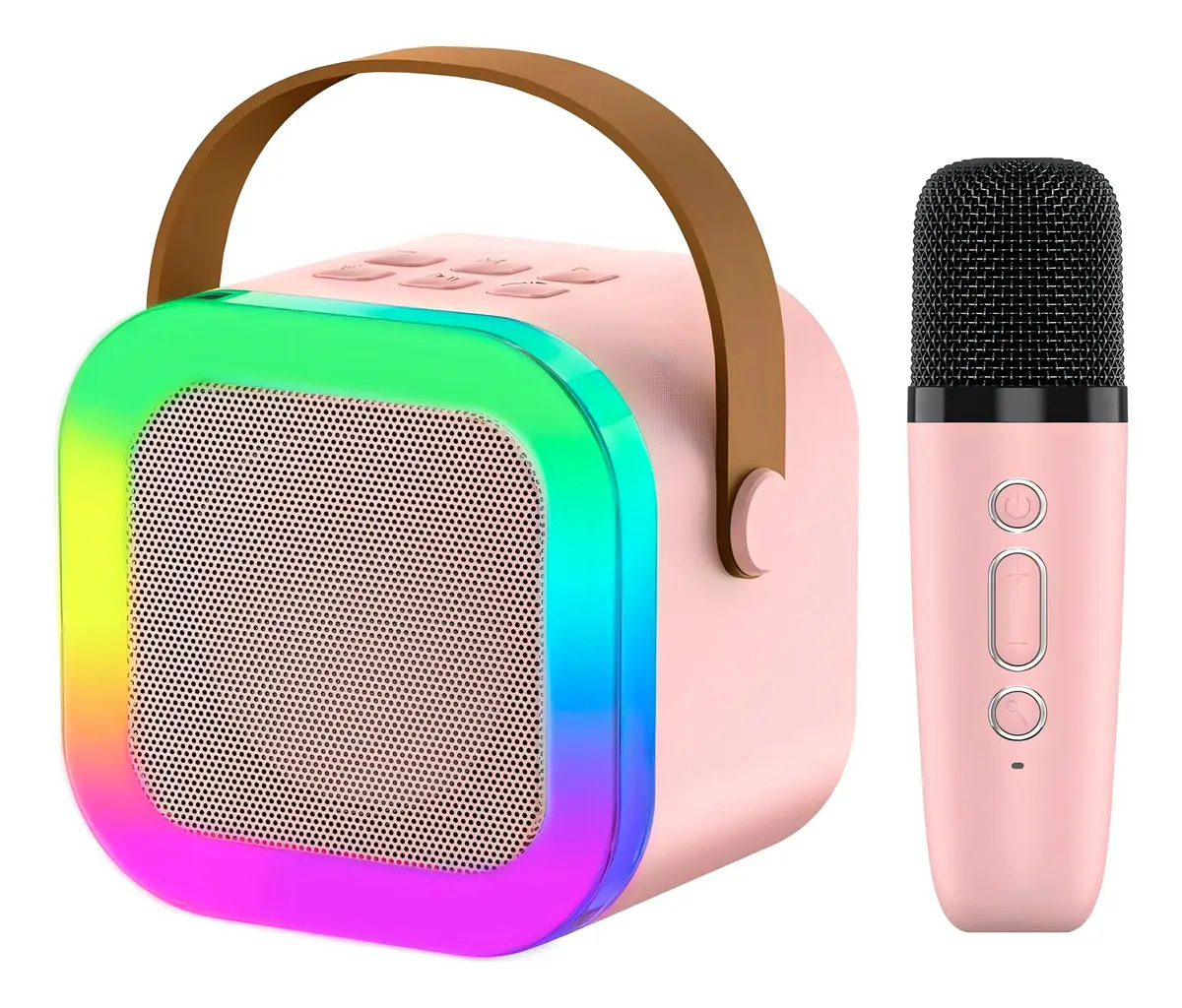 Caixinha Som Karaokê Infantil Bluetooth Microfone Sem Fio HAIXIA