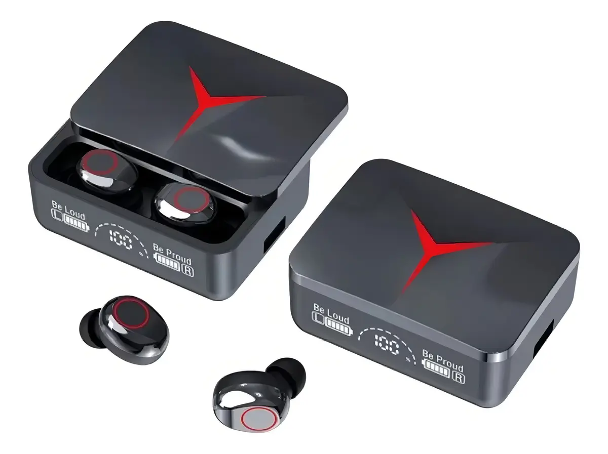Fone de Ouvido Bluetooth M90 PRO TWS Gamer Sem Fio Resistente à Água LED Preto